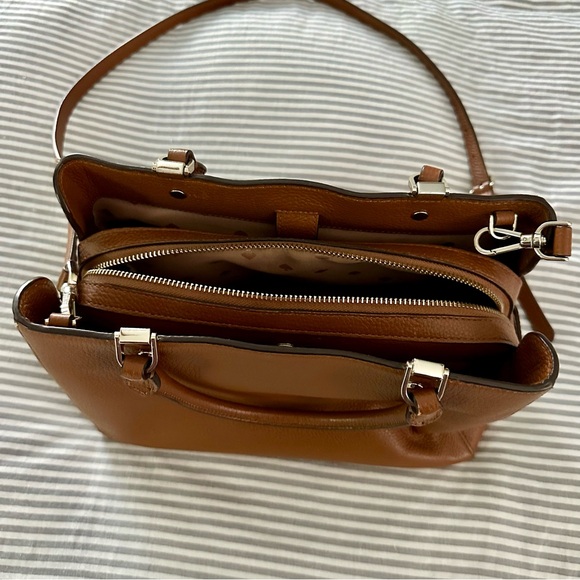 Kate Spade New York Leila Medium Triple Compartment Satchel in Gingerbread Brown - Picture 13 of 14